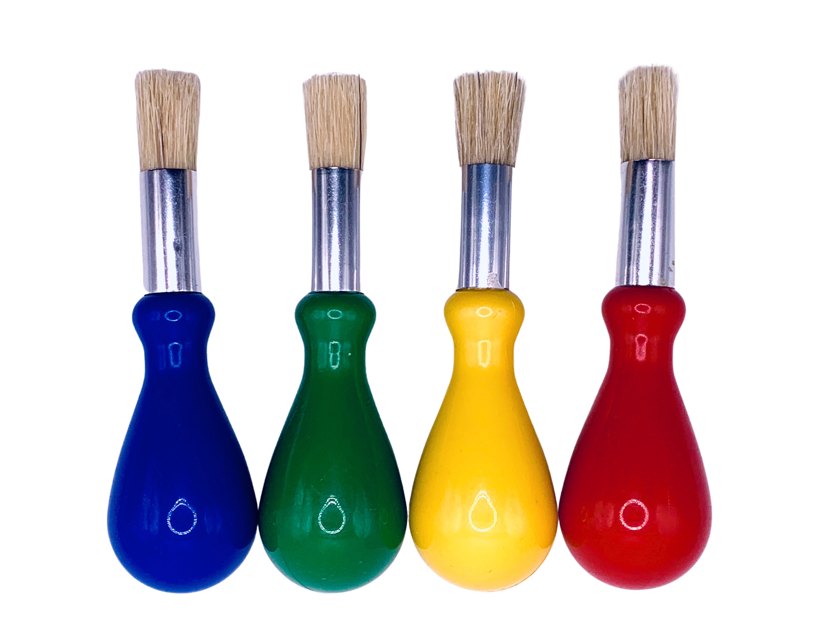 Naturborstenpinsel mit Kugelgriff (vier Farben)